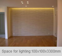 Space for lighting 100×100×3300mm