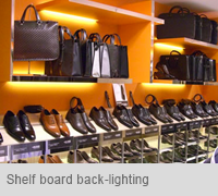 Shelf board back-lighting